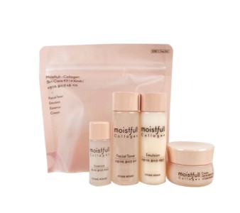Мини набор на основе морского коллагена etude house moistfull collagen skin care kit