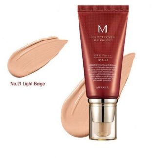 Самый популярный ББ-крем MISSHA M Perfect Cover BB Cream SPF42/PA+++ Тон № 21 light beige 50 ml