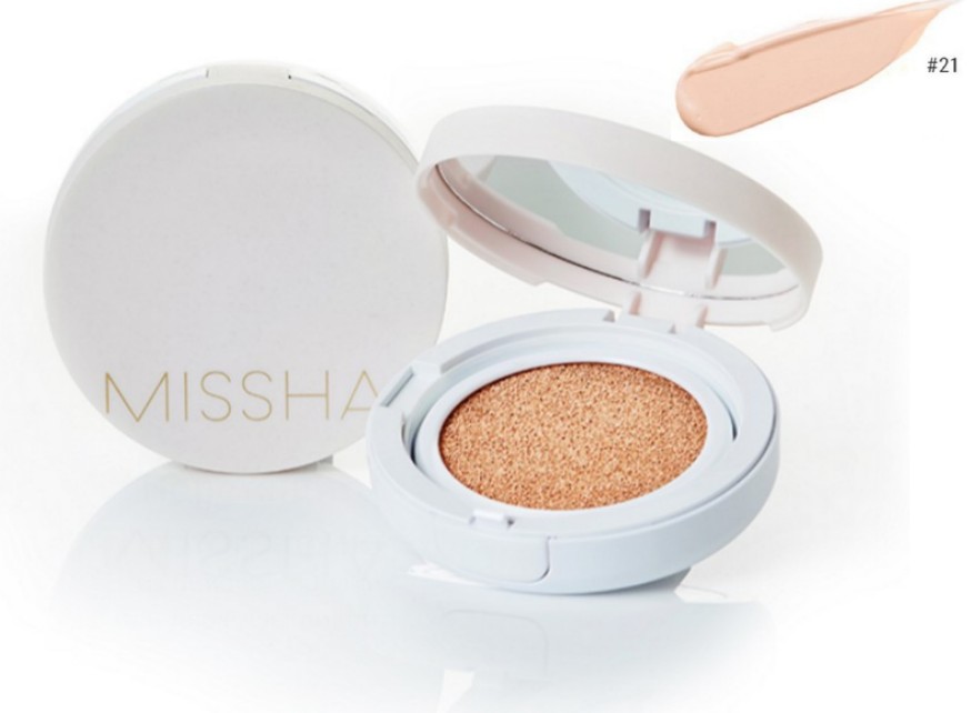 Тональный кушон Missha M Magic Cushion Cover Lasting SPF50+/PA+++ Тон № 21 Light Beige
