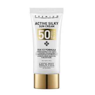 Солнцезащитный крем с комплексом пептидов и шёлка MEDI-PEEL Active Silky Sun Cream SPF50+ PA+++