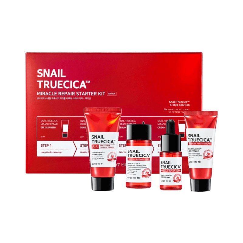 Восстанавливающий набор миниатюр с муцином улитки Some by mi Snail Truecica Miracle Repair Starter kit