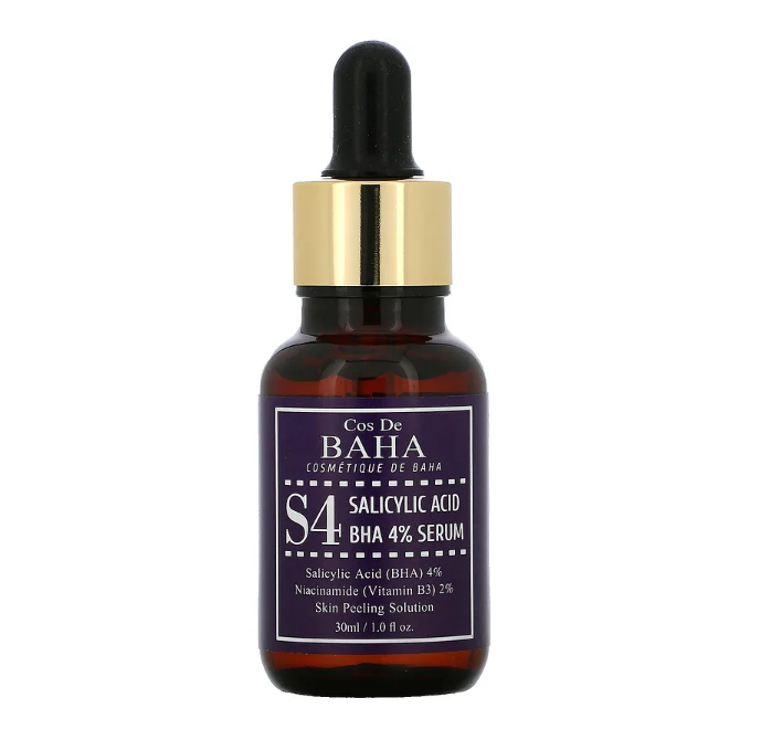 Сыворотка-пилинг для жирной и проблемной кожи с 4% салициловой кислотой Cos De BAHA Salicylic Acid 4% Serum 30 ml