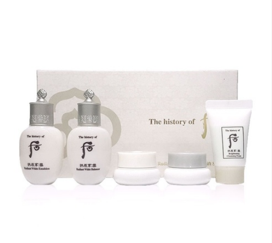 Набор миниатюр для осветления кожи The History of Whoo Gongjinhyang Seol Radiant White Special Gift Kit 5pcs